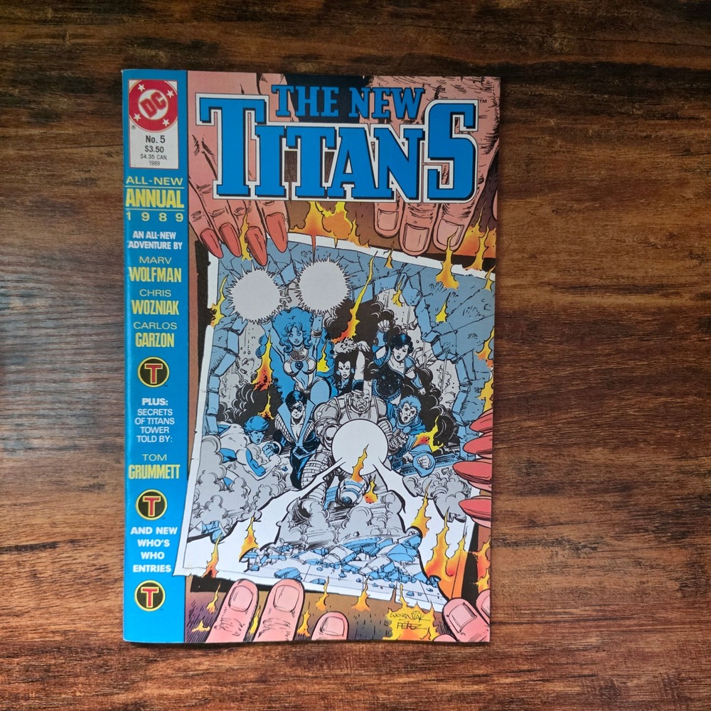 DC Comics The New Titans Annual No 5 1989 Blue Copper Age Friday the 13th Retro